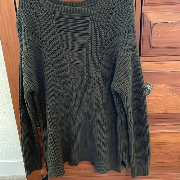 NWT Rachel Roy Women’s Green Sweater Size Large - Picture 3 of 8